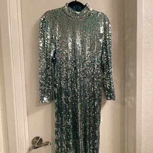 Oleg Cassini Vintage Sequined Dress | Size 10 - image 1